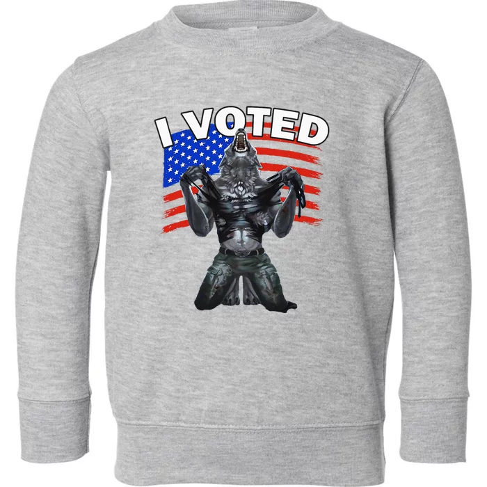 I Voted Werewolf Toddler Sweatshirt