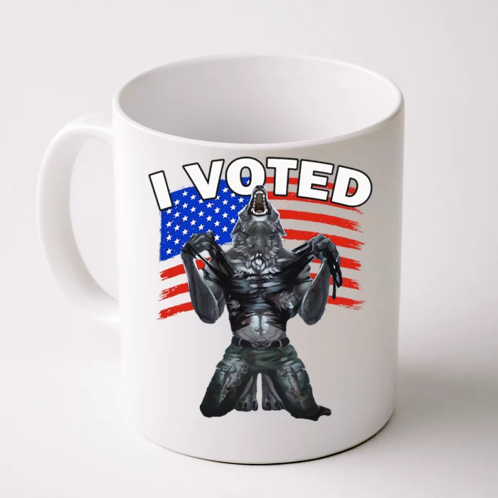 I Voted Werewolf Front & Back Coffee Mug