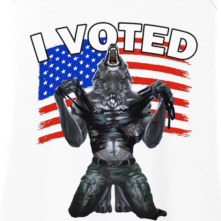 I Voted Werewolf Ladies Essential Tank