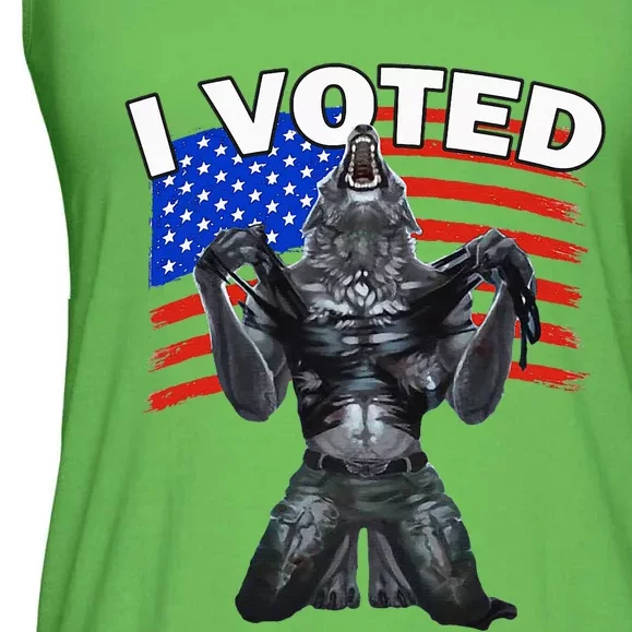 I Voted Werewolf Ladies Essential Flowy Tank