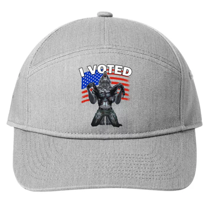 I Voted Werewolf 7-Panel Snapback Hat