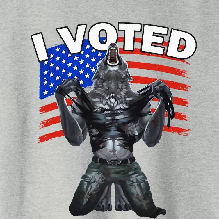 I Voted Werewolf Women's Crop Top Tee