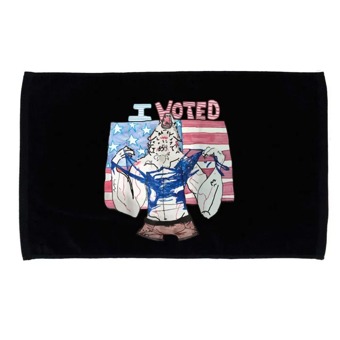 I Voted Werewolf Funny Microfiber Hand Towel