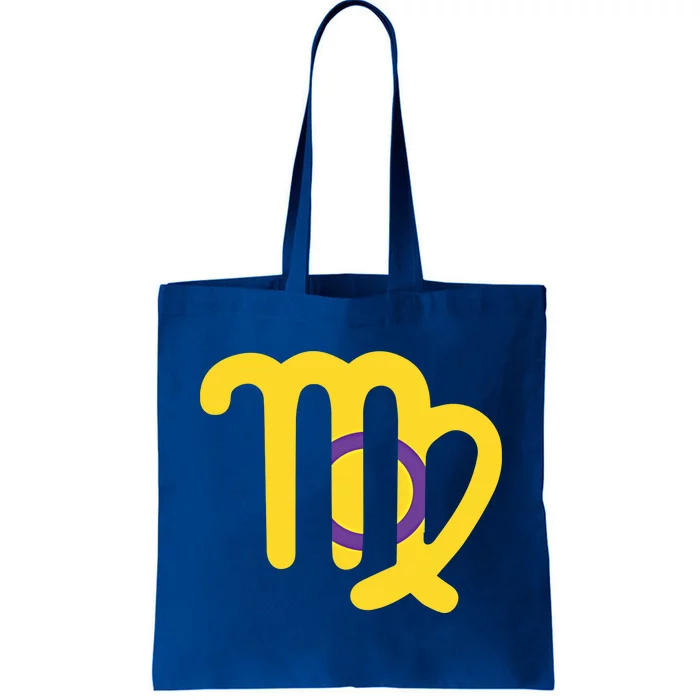 Intersexual Virgo Zodiac Sign Intersex Pride Flag Gift Tote Bag