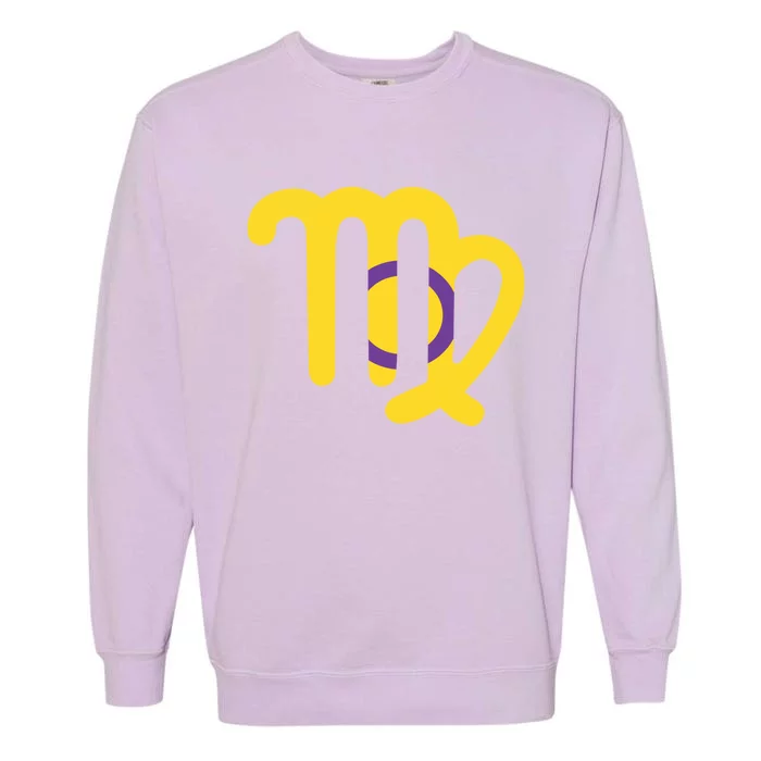 Intersexual Virgo Zodiac Sign Intersex Pride Flag Meaningful Gift Garment-Dyed Sweatshirt