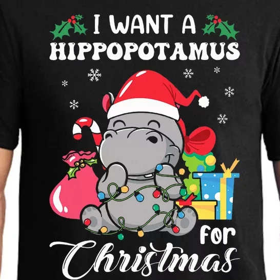 I Want A Hippopotamus For Christmas Hippo Christmas Pajamas Pajama Set