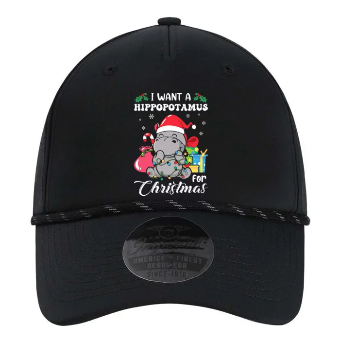 I Want A Hippopotamus For Christmas Hippo Christmas Pajamas Performance The Dyno Cap