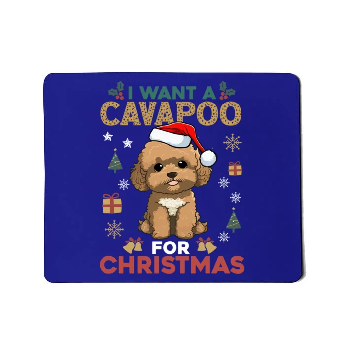 I Want A Cavapoo For Christmas Cute Dog Lover Family Pajama Cute Gift Mousepad