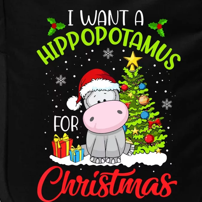 I Want A Hippopotamus For Christmas, Xmas Hippo Impact Tech Backpack