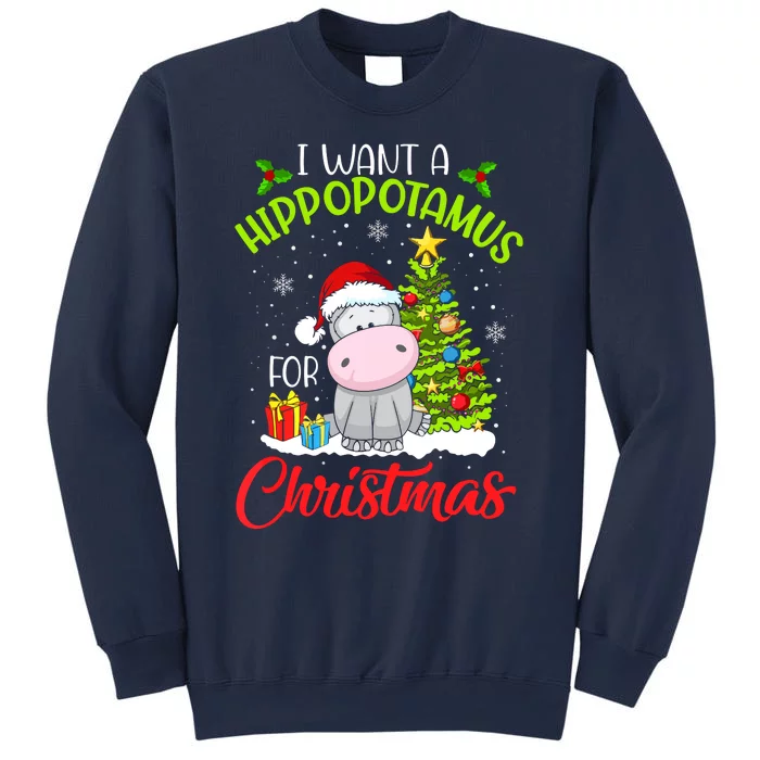 I Want A Hippopotamus For Christmas, Xmas Hippo Sweatshirt