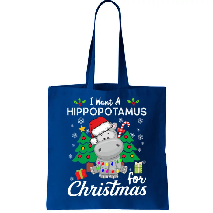 I Want A Hippopotamus For Christmas Xmas Hippo For Gift Tote Bag