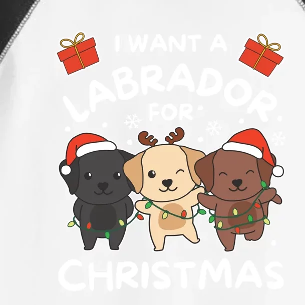 I Want A Labrador For Christmas Cute Dogs Great Gift Toddler Fine Jersey T-Shirt