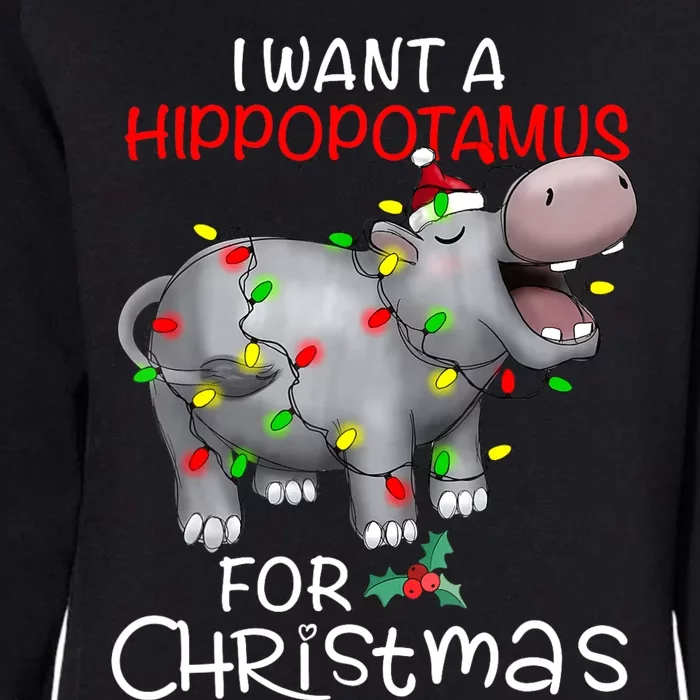 I Want A Hippopotamus For Christmas Xmas Hippo Womens California Wash Sweatshirt