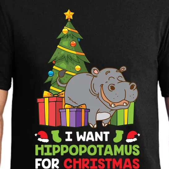 I Want A Hippopotamus For Christmas Xmas Hippo Gift Pajama Set