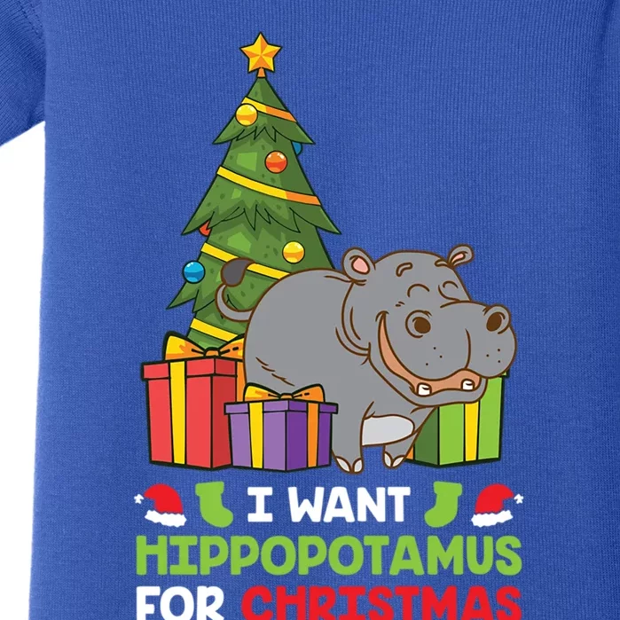 I Want A Hippopotamus For Christmas Xmas Hippo Gift Baby Bodysuit