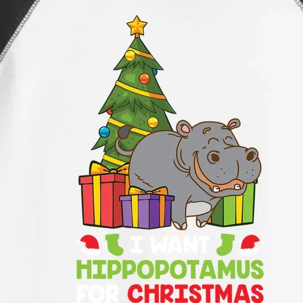 I Want A Hippopotamus For Christmas Xmas Hippo Gift Toddler Fine Jersey T-Shirt