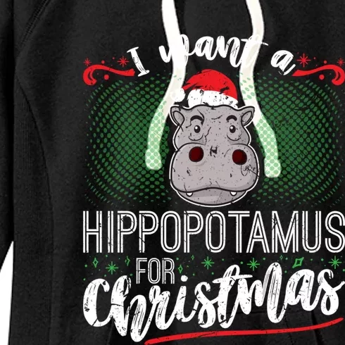 I Want A Hippopotamus For Christmas Gift Women's Fleece Hoodie