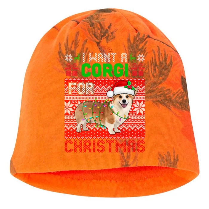 I Want A Corgi For Christmas Santa Dog Lover Owner Gift Kati - Camo Knit Beanie