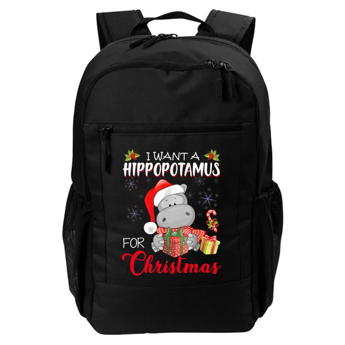 I Want A Hippopotamus For Christmas Xmas Hippo Daily Commute Backpack