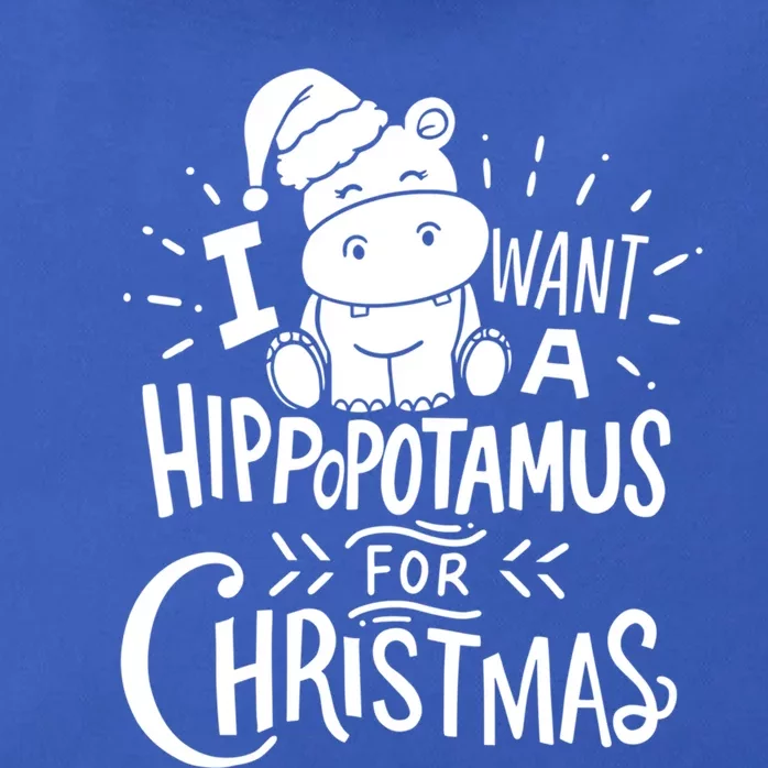 I Want A Hippopotamus For Christmas Xmas Hippo Gift Zip Tote Bag