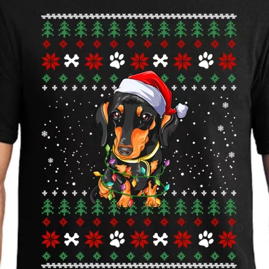 I Want A Dachshund For Christmas Ugly Sweater Dog Xmasoutfit Cute Gift Pajama Set