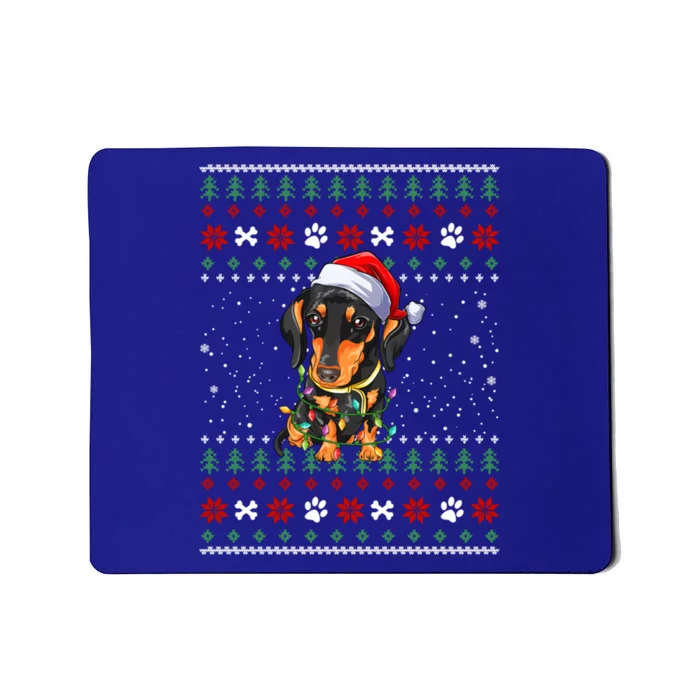 I Want A Dachshund For Christmas Ugly Sweater Dog Xmasoutfit Cute Gift Mousepad