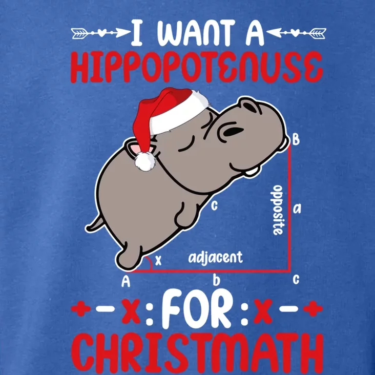 I Want A Hipopotenuse For Christmath Funny Hippo Xmas Gift Toddler Hoodie