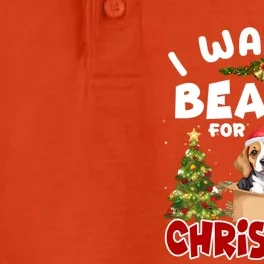 I Want A Beagle For Christmas Funny Beagle Mom Dog Lover Dad Gift Dry Zone Grid Performance Polo