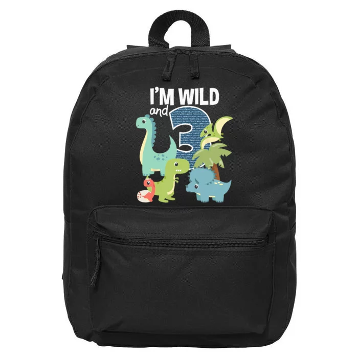 Im Wild And 3 Dinosaurs Theme Birthday Dinosaur Party 16 in Basic Backpack