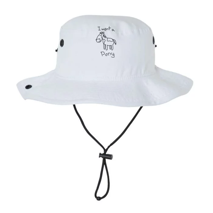 I Want A Pony Funny Drawing Picture Horse Legacy Cool Fit Booney Bucket Hat