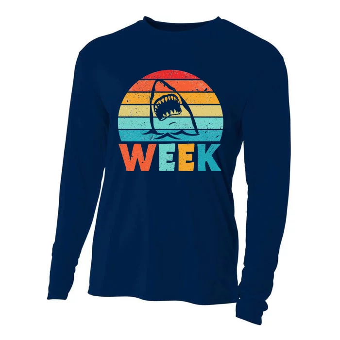 I Waited All Year For This Week Funny Shark Ocean Wildlife Cooling Performance Long Sleeve Crew