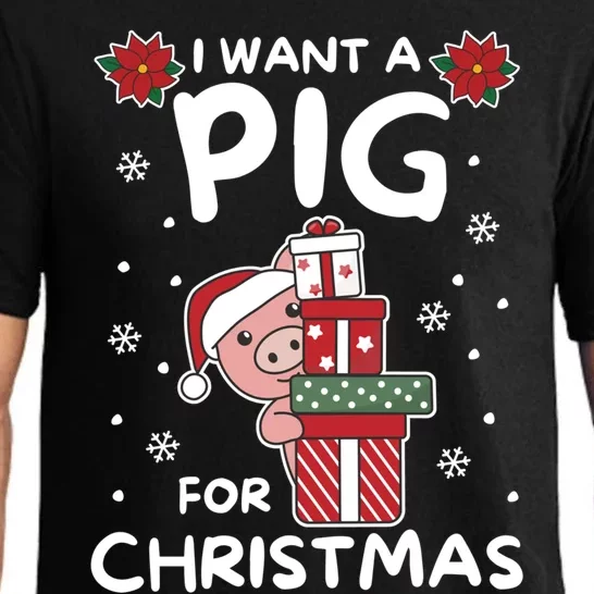 I Want A Pig For Christmas Cute Pigs Cool Gift Pajama Set