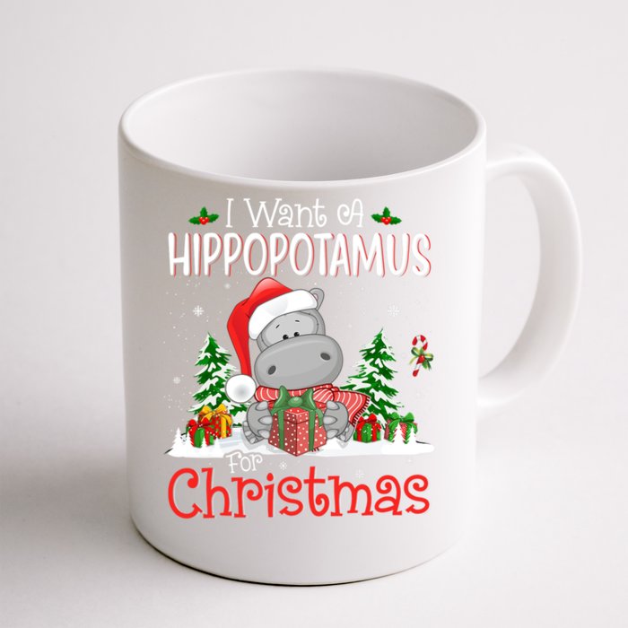 I Want A Hippopotamus For Christmas Xmas Hippo For Gift Front & Back Coffee Mug