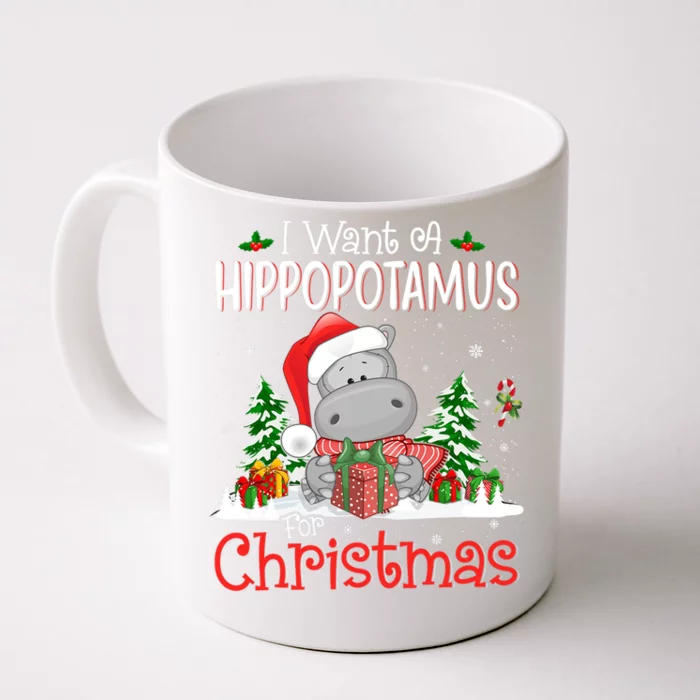 I Want A Hippopotamus For Christmas Xmas Hippo For Gift Front & Back Coffee Mug