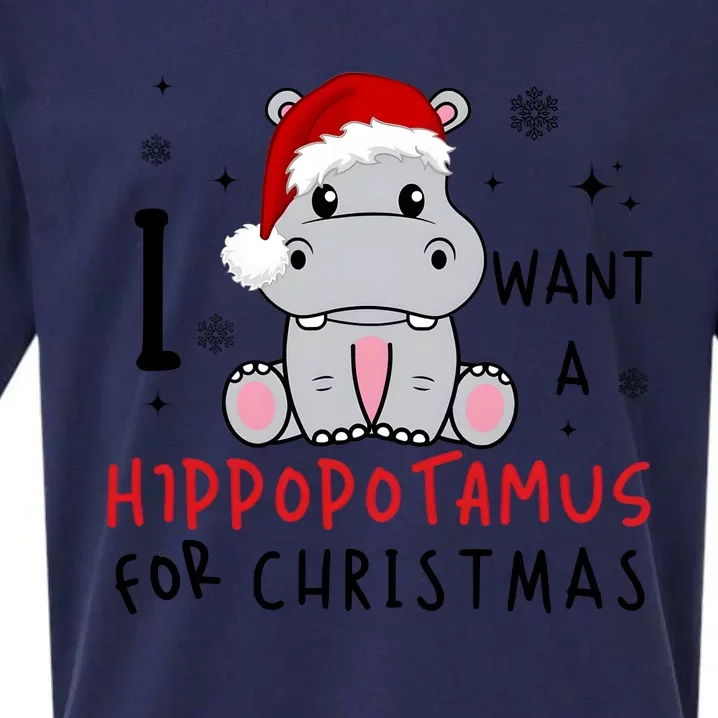 I Want A Hippopotamus For Christmas Sueded Cloud Jersey T-Shirt