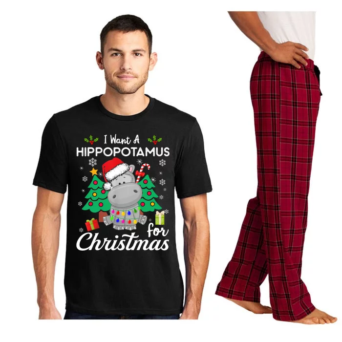 I Want A Hippopotamus For Christmas Cute Gift Xmas Costume Pajama Set