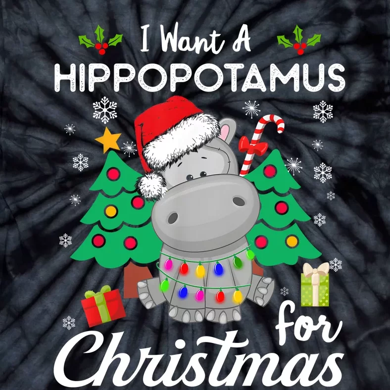 I Want A Hippopotamus For Christmas Cute Gift Xmas Costume Tie-Dye T-Shirt