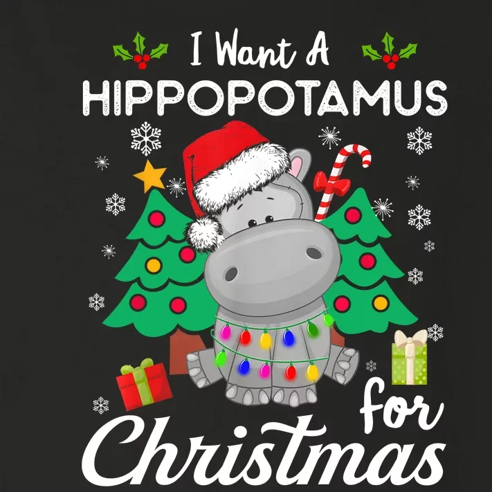 I Want A Hippopotamus For Christmas Cute Gift Xmas Costume Toddler Long Sleeve Shirt