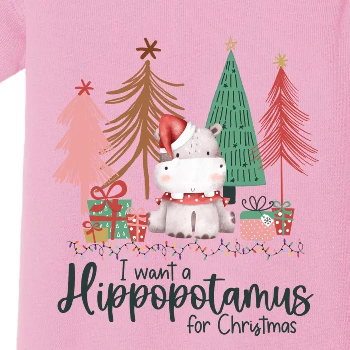 I Want A Hippopotamus For Christmas For Christmas Xmas Hippo Gift Baby Bodysuit