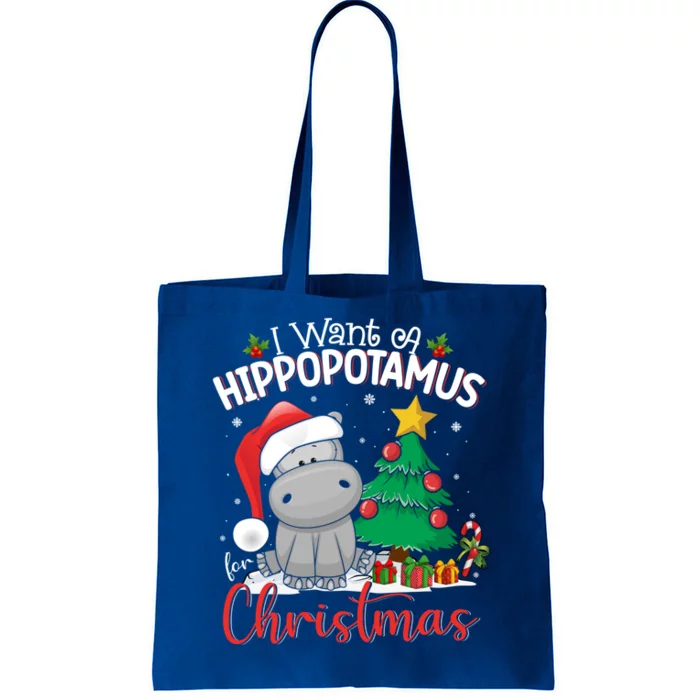 I Want A Hippopotamus For Christmas Xmas Hippo Gift Tote Bag