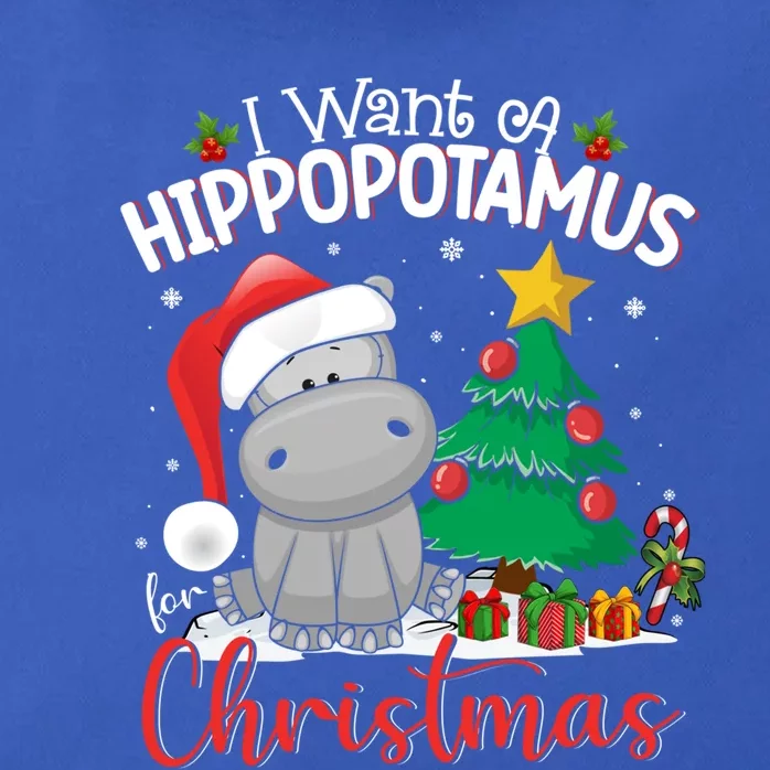 I Want A Hippopotamus For Christmas Xmas Hippo Gift Zip Tote Bag