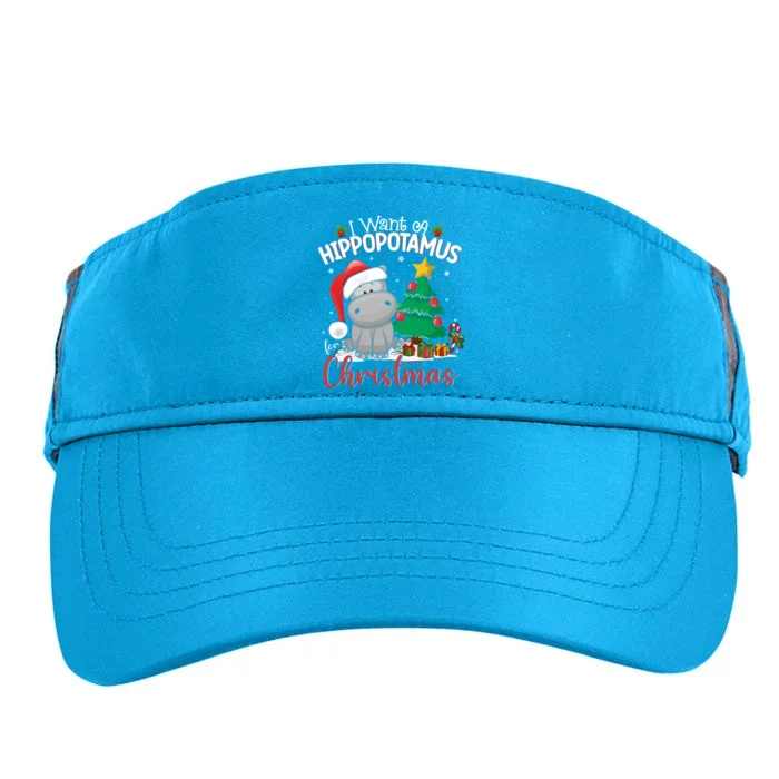 I Want A Hippopotamus For Christmas Xmas Hippo Gift Adult Drive Performance Visor