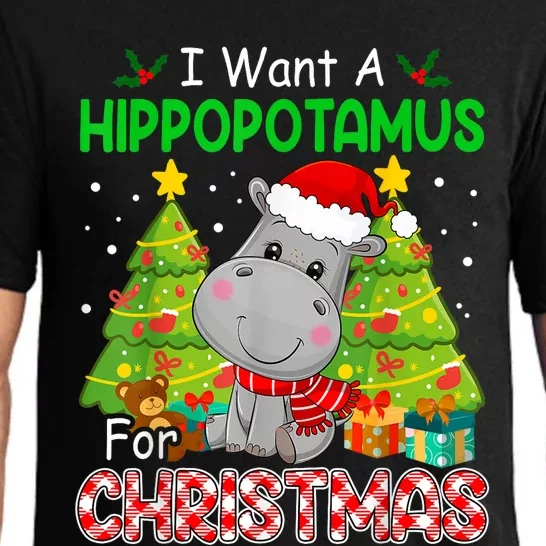 I Want A Hippopotamus For Christmas Cute Xmas Costume Pajama Set