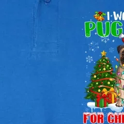 I Want A Pug Dog For Christmas Pug Santa Light Xmas Tree Gift Softstyle Adult Sport Polo