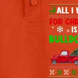 I Want A Bulldog For Christmas Ugly Sweater Dog Xmas Outfit Cute Gift Dry Zone Grid Performance Polo