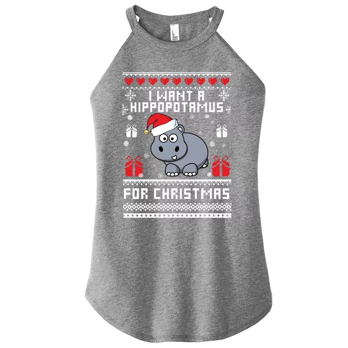 I Want A Hippopotamus For Christmas Women’s Perfect Tri Rocker Tank