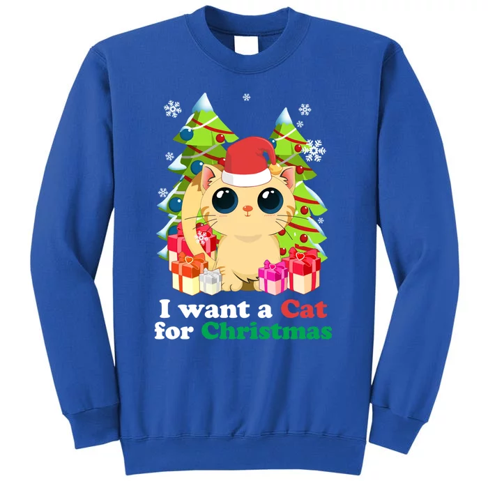 I Want A Cat For Christmas Funny Christmas Funny Gift Holiday Meaningful Gift Sweatshirt