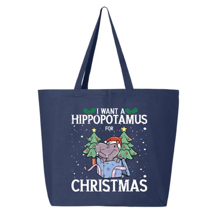 I Want A Hippopotamus For Christmas Xmas Hippo Gift 25L Jumbo Tote