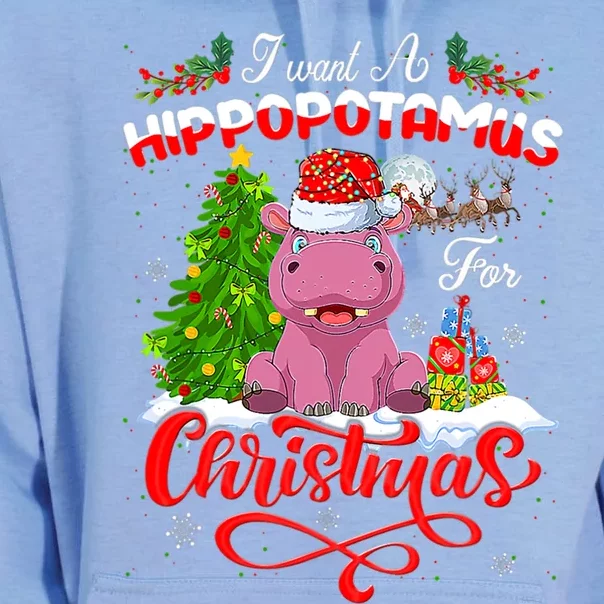 I Want A Hippopotamus For Christmas Xmas Hippo Gift Unisex Surf Hoodie