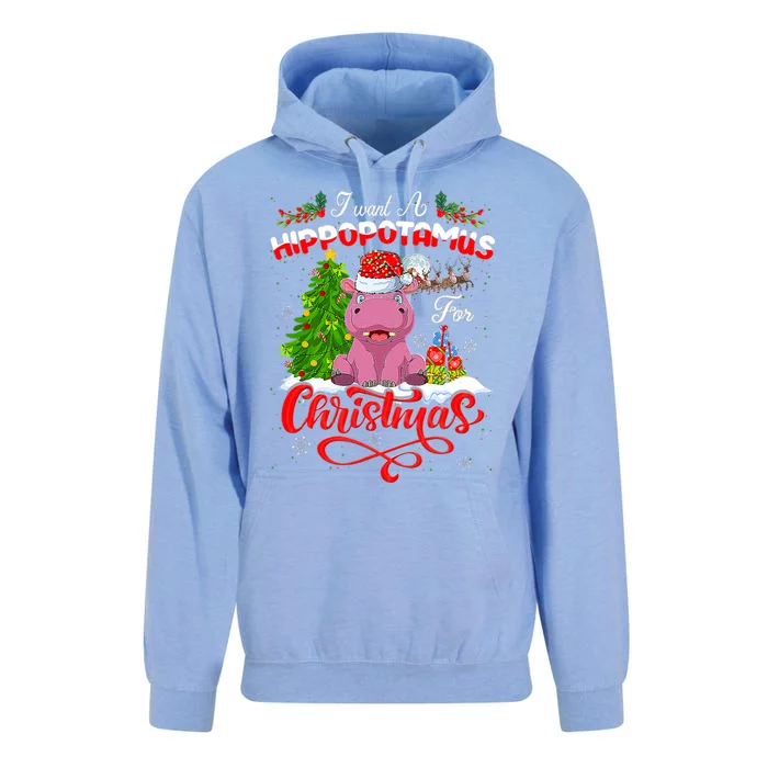 I Want A Hippopotamus For Christmas Xmas Hippo Gift Unisex Surf Hoodie